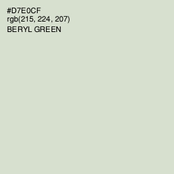 #D7E0CF - Beryl Green Color Image